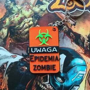 Breloczek Uwaga! Epidemia Zombie